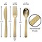 150 Piece Gold Hammered Finish Plastic Cutlery Utensil Set - Metallic Plastic Silverware Set (50 Sets)